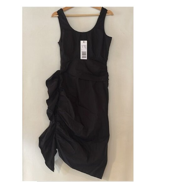 NEW $455 RHODE ELSIE RUCHED BLACK PARTY DRESS #2 SIZE 4 - Picture 3 of 10